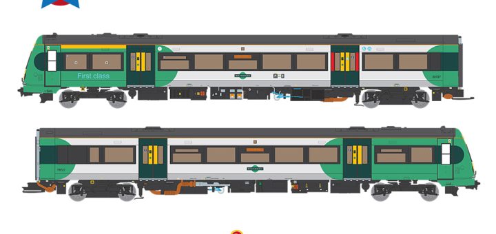 Bachmann's publicity graphic of the Southern Railway version 35-580 unit number 171 727. Copyright image of Bachmann Europe, used for permitted publicity purposes.